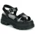 Buffalo ASPHA TS Sandal Sandalen Plat – Zwart –