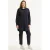 Plus Basics lange blouse van travelstof donkerblauw