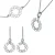 Orphelia ‘Jasmine’ Dames 925 Sterling Zilveren Set: Armband + Oorbellen + Ketting – Zilver SET-7076