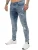 Enzo | Skinny stretch gescheurde jeans voor heren – lichtblauw
