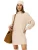 No Matter What Gebreide jurk  beige
