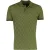 BOSS Green poloshirt donkergroen vierkant patroon gebreid