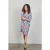 DIDI Dress Sydney In Green With Pink Blossom Print
