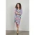 DIDI Dress Sydney In Green With Pink Blossom Print