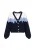 IZIA Gebreid vest  marine / hemelsblauw / offwhite
