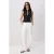 TRENDYOLMİLLA Dames Ecru Gestructureerd Wijde pijp Hoge taille Jeans