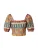 VERO MODA Blouse ‘VMTruely’  sepia / smaragd / lichtrood / offwhite