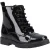 Hush Puppies Lauren Patent Senior Leren Zwarte Boots voor Meisjes