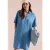 Cecil Dames Knielange jurk in denimlook in Blauw