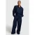 Alix the Label denim wide leg broek met plooien – donkerblauw