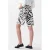 Catwalk Junkie denim wide leg jorts met zebraprint – ecru