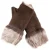 Womens Shearling Wanten Vingerloze manchetten Toscana Suède Schapenvacht Bont