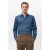 Mango Man slim casual overhemd donkerblauw