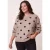 Miss Etam Plus gebreide trui met hartjes – beige