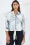 Gedrukte Crop Shirt met Pompom Detail