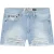 Malelions Women Damaged Denim Shorts | Light Blue