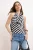 TRENDYOLMİLLA Dames Zwart Gestreept Mouwloos Regular fit Blouses