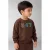 NAME IT MINI sweater met print – bruin
