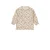 Dirkje baby longsleeve met all over print en ruches lichtbruin/roze/ecru
