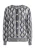usha Vest Dames Wol Wit Blauw
