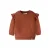 LIL’ ATELIER BABY oversized sweater met ruches – donkeroranje