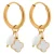 Label Kiki gold plated oorbellen Pearl Clover Hoops