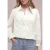 Street One Dames Blouse met lange mouwen en gehaakte details in Wit