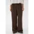 Saint Tropez wide leg pantalon met plooien – donkerbruin
