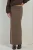 Elastische Taille Zachte Textuur Rok met Split