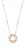 Orphelia ‘Onyx’ Dames 925 Sterling Zilveren Ketting met Hanger – Roze ZH-7127/RG