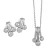 Orphelia Dames 925 Sterling Zilver Set: Ketting-Hanger + Oorbellen – Zilver SET-5233