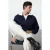 TRENDYOL MAN Heren Donkerblauw Colorblock Lang Oversized Sweatshirts