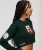 Korte Varsity Trui met Ronde Hals Groen