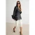 TRENDYOLMİLLA Dames Zwart Effen Lang, Getailleerd Blazers