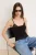 TRENDYOLMİLLA Dames Zwart Effen Mouwloos Getailleerd Blouses