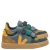 Veja Small V-10 leren sneakers – blauw/geel