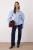 TRENDYOLMİLLA Meisjes Blauw Effen Lang Slim fit Overhemden