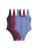 The Set Badpak  marine / navy / knalrood / wit