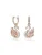 Swarovski Oorbellen ‘Swan’  rose-goud / rosa / zilver / transparant