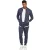 SikSilk Heren Mock Neck Raglan Track Top met lange mouwen (Marine)