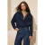 TRENDYOLMİLLA Dames Blauw Effen Lang Oversized Jassen