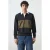 Mango Man gestreepte sweater donkerblauw