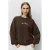 Sofie Schnoor sweater met tekst – donkerbruin