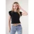 Geribbelde Mouwloze Crew Neck Blouse