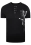Olie-gewassen T-shirt met knoopsluiting