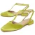 Montevita ballerina’s met lage hak in groen satijn