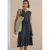 Midi-jurk met split in de hals en print