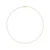 Rank prinses ketting Zoet Water kralen rond 78mm White sluiting Luxe 18K Yellow Gold