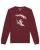 Watapparel Sweatshirt ‘ Surfing Spaceman ‘  grijs / bourgogne / wit
