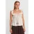 Mouwloze Blouse met Vierkante Hals en Strikvoorkant